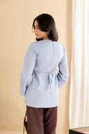 Blue Pinstripe Top