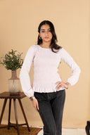 Smock Check Top
