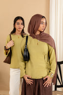 Lime Side Tie Top