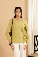 Lime Side Tie Top
