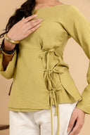 Lime Side Tie Top