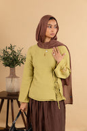 Lime Side Tie Top