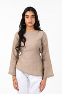 Asymmetrical Linen Top