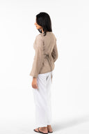 Asymmetrical Linen Top