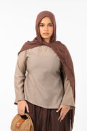 Asymmetrical Linen Top