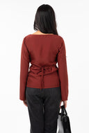 Satin Boat Neck Top