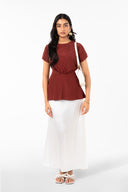 Peplum Short Sleeved Top
