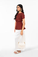 Peplum Short Sleeved Top