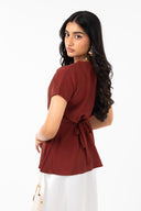Peplum Short Sleeved Top