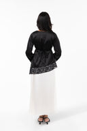 Black Asymmetrical Lace Top