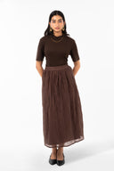 Mocha Crinkle Skirt