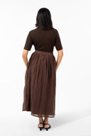 Mocha Crinkle Skirt