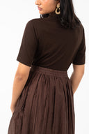 Mocha Crinkle Skirt