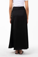 Black Satin Maxi Skirt