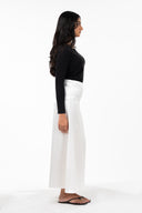 White Satin Maxi Skirt