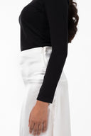 White Satin Maxi Skirt