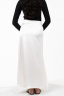 White Satin Maxi Skirt