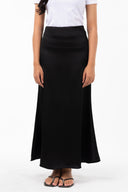 Black Satin Maxi Skirt