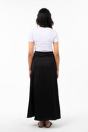 Black Satin Maxi Skirt